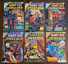 Marvel Giant-Size DRACULA Six Comic Book Lot 1974/75 picture