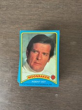 James Bond Moonraker Trading Cards Lot, 93 of 99 Cards, Vintage 1979, Poor/Fair picture