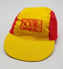 Vintage McDonald's China Employee Baseball Style Cap Hat Red Yellow Colorblock picture