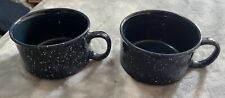 Otagiri Vintage Speckled Black Mugs Coffee Cups ( 2 ) Made In Japan picture
