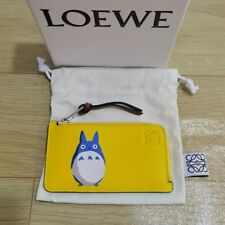 Loewe Studio Ghibli My Neighbour Totoro Coin Card Case Wallet Leather Yellow picture