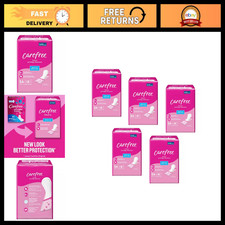 Carefree Acti-Fresh Body Shape Regular To Go Pantiliners - 54 Liners, Pack of 5 picture