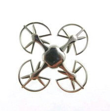 2.5" UAV Drone Pin Silvertone Unmanned Aerial Vehicle picture