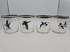 Vintage Richard Bishop Two Sets of 4 Available  Double Shot Glasses Waterfowl picture