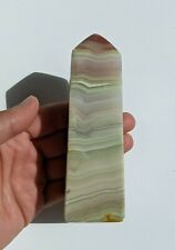 Pink Banded Onyx Tower Natural High Grade Crystal 130mm T012 picture