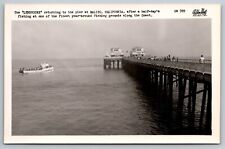 Lenbrooke. Pier at Malibu California. Fishing Real Photo Postcard. RPPC. picture