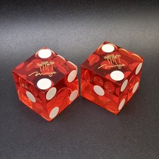 Vintage Mirage Las Vegas Red Casino Dice X12 3/4" Collectible Gaming Lucite picture