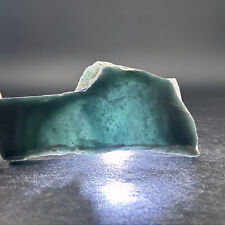 Icy blue guatemalan JADEITE with snow and white rind true blue jade SLAB 24A051 picture