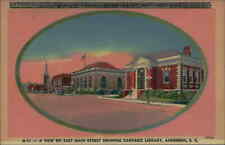Postcard: A-11 A VIEW ON EAST MAIN STREET SHOWING CARNEGIE LIBRARY, AN picture