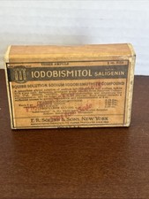 Obsolete SQUIBB Medicine Box IODOBISMITOL for Syphilis STILL SEALED VINTAGE picture
