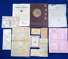 WWII Identified Air Force Engineer Squadron Signed War Lot 1943 San Angelo TX picture