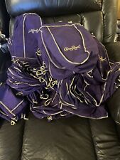 100- Crown Royal 12” Purple Bags.  Great For Quilts/crafts/ Dice  picture