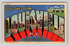 Louisville KY-Kentucky, LARGE LETTER Greetings, Vintage Postcard picture