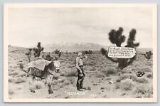 RPPC Nevada Humor Man In Desert c1920 Real Photo Postcard picture