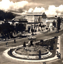 Fertility Fountain & City Center Morelia Michoacán Mexico 1940s RPPC Postcard picture