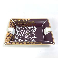 Cartier Leopard Ashtray Wine Red RARE Stylish Accessory Case FROM JAPAN picture