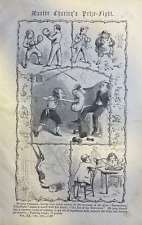 1860 Vintage Magazine Illustration of Children Boxing picture
