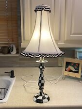 Mackenzie Childs Courtly Check Black and White Enamel Lamp See Description picture