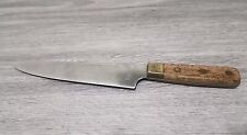 Alfred Zanger Co. Portugal Wood/Brass Handle 8” Cooks Knife Full Tang Vintage picture