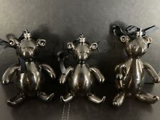 Three Gucci Black Glass Bear Ornaments from Tom Ford Era picture