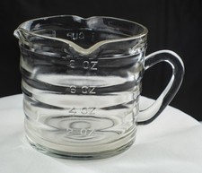 Depression Era Hazel Atlas Triple Spout 1 Cup Measuring Cup picture