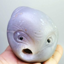 345g Natural Agate Geode Crystal Quartz Human Face Cluster Skeleton Healing picture