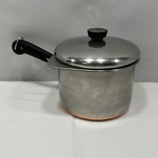 Vintage 1801 Revere Ware 3 QT Sauce Pan Double Boiler Strainer Lid Riverside, CA picture