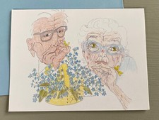VTG Elizabeth Grandma Layton Greeting Card Alzheimers Disease 1986 Kansas Artist picture