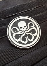HYDRA 3D PATCH Marvel AVENGERS TACTICAL Hook Loop White picture