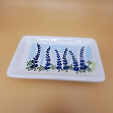 Glory Haus Texas Bluebonnets Trinket Jewlery Tray Soap Dish Home Decor Lavender  picture