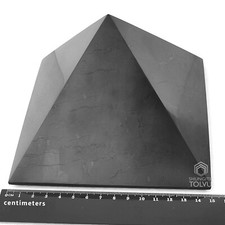 Shungite Pyramid - Extra Big Size - 5.9 inches - Protectiton Stone - Tolvu picture
