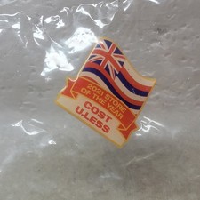Cost U Less Hawaii Flag Pinback Button 2021 Store of the Year Promo Tack Pin picture