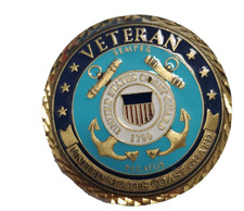 United States Cost Guard Veteran Challenge Coin picture