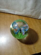 Dynasty Gallery Since 1951 Art Glass Butterfly Paperweight picture