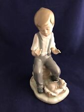 Vintage NAO by LLADRO Boy With Dog Homesick Friend - 7 inches Tall picture