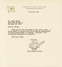 COLIN L. POWELL - TYPED LETTER SIGNED 01/14/1993 picture