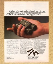 Leupold Binocular Lighter Smaller Optics Lens - Magazine Print Ads Poster 1988 picture