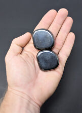 2 Large MAGNETIC Hematite Palm Worry Stone (Crystal Healing, Tumbled Magnet) picture