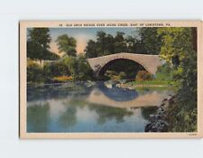 Postcard Old Arch Bridge over Jacks Creek East of Lewiston Pennsylvania USA picture