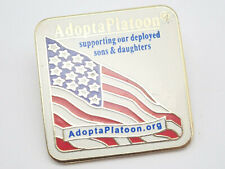 Adopt A Platoon Adoptaplatton American Flag Vintage Lapel Pin picture