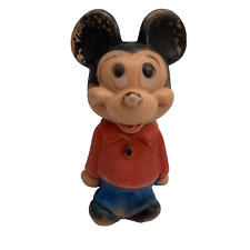 Vintage Mickey Mouse Blow Mold Doll Toy Figure 5.75