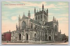 Trinity Cathedral Cleveland Ohio OH Vintage Lithograph Postcard picture