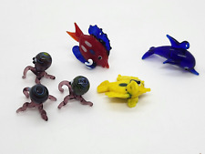 Vintage miniature handmade colored glass figurines vintage Fish Octopus Ocean picture