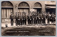 Real Photo Firemen Protective Hose Co. No 1 Port Byron NY New York RP RPPC L214 picture