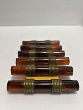 Natural Amber, Cherry, Bakelite, And Faturan Mixed Vintage 6 Pcs Antique Tested picture