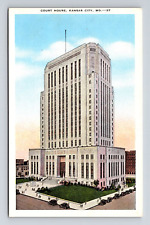 Linen Postcard Kansas City MO Missouri Court House picture