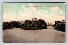 Providence RI-Rhode Island, Entrance to Swan Point Cemetery Vintage Postcard picture