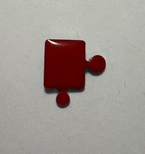 Red Puzzle Piece Lapel Pin Autism Awareness Hat Pinback Brooch picture