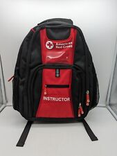 American Red Cross Instructor Backpack Black Red Pockets Used Great Shape Empty picture