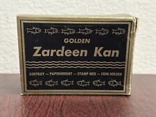 Vintage 60’s Golden Zardeen Kan Ashtray Paperweight Stamp Box Coin Holder Gold picture